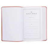 Bible -ESV Blush Rose Fleur-de-lis Design Imitation Leather Value Thinline Bible Large Print