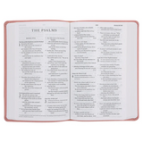 Bible -ESV Blush Rose Fleur-de-lis Design Imitation Leather Value Thinline Bible Large Print