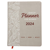 2024 A5 Diary - Daily Planner - Sun Dots - Imitation Leather Wire-bound