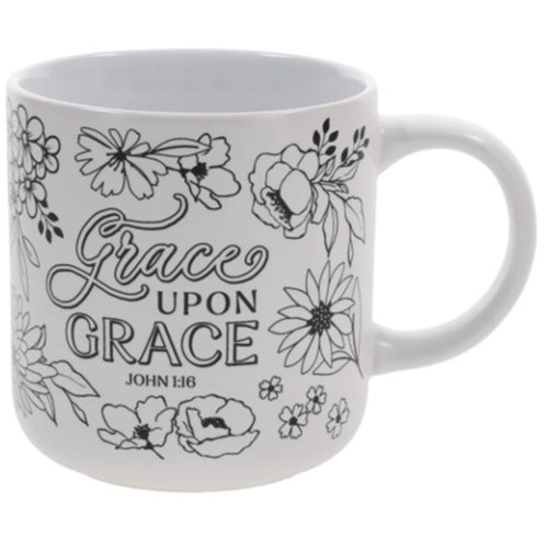 Mug -Grace upon Grace Ceramic Coloring Mug