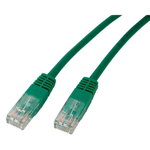 Cable -CAT5e Moulded Fly Lead Green 1m