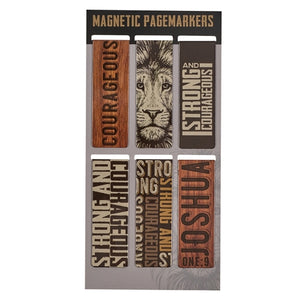 Magnetic Bookmarks -Strong and Courageous Magnetic Bookmarks Set Of 6