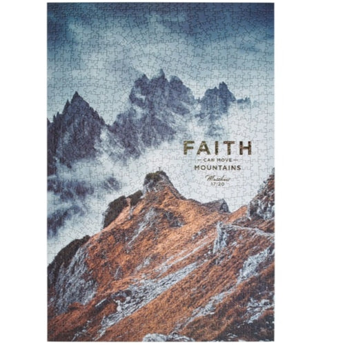 Cardboard Puzzle -Faith Can Move Mountains 1000 Pieces