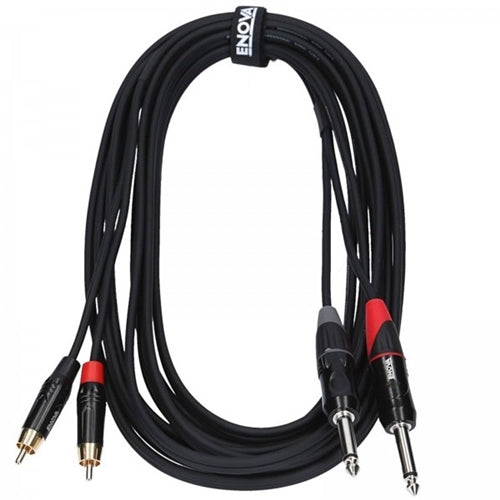 Cable -Enova 2Rca to 2 Jack Adapter Stereo 1m