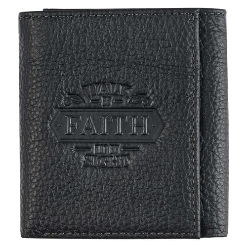 Genuine Leather Wallet -Walk By Faith 2 Corinthians 5 vs 7