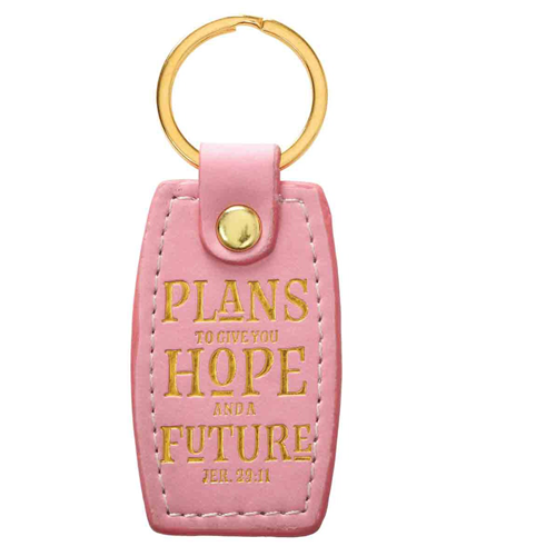 Faux Leather Key Ring -Plans To Give You Hope And A Future