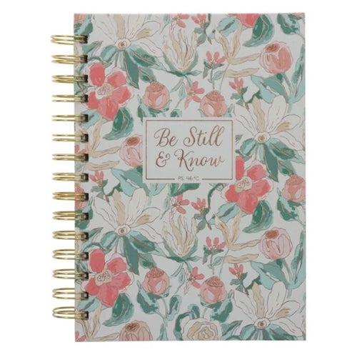 Wirebound Journal - Be Still and Know Floral