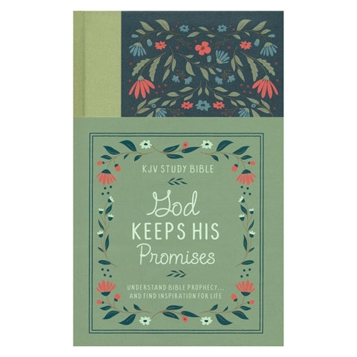 KJV Study Bible God Keeps His Promises Sage Floral (Hardcover)
