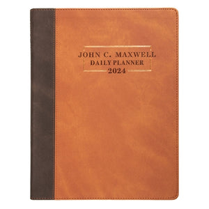 2024 John Maxwell Business Diary - Daily Planner Brown - Imitation Leather