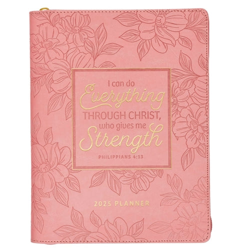 2025 Diary - 18-Month Planner for Women - I Can Do Everything - Faux Leather with Zip