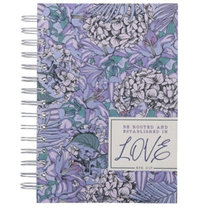 Wirebound Journal -Be Rooted and Established in Love Hardcover