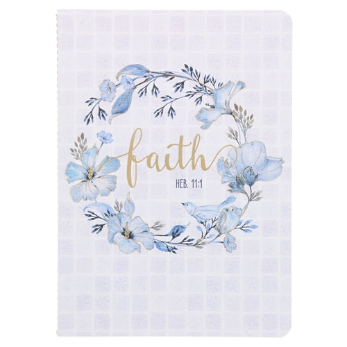Notebook - Faith Blue Wreath