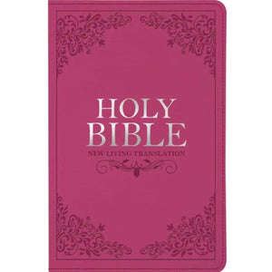 NLT Bible - Pink Faux Leather Standard Bible Thumb Indexed With Zip