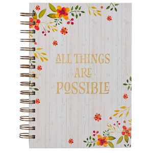 Journal Wirebound Hardcover  -Things Are Possible Floral Chunky