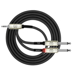 Kirlin 2M Y-Cable 3.5mm TRS 2x 1/4in Mono Jack