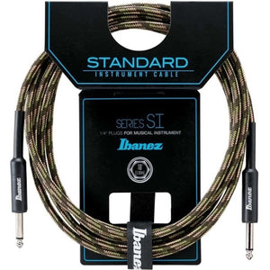 Ibanez SI10 3m Woven Guitar Cable in Camo Green