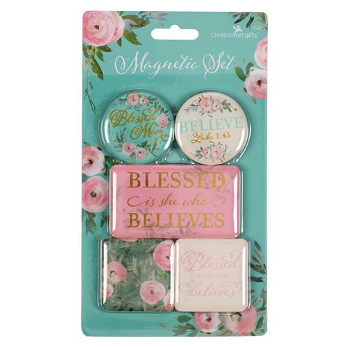 Magnet Set - Blessed Is She Who Believes (Set Of 5)