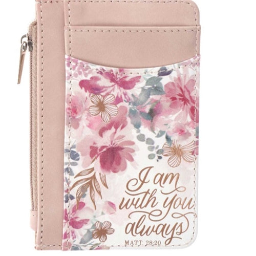 Faux Leather ID Card Holder -I Am with You Always