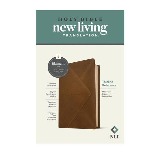 Bible -NLT Filament Thinline Reference Bible, Messenger Brown (Imitation Leather)