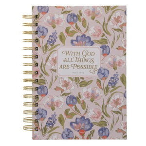 Wirebound Journal - With God All Things Are Possible