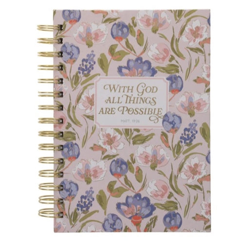 Wirebound Journal - With God All Things Are Possible