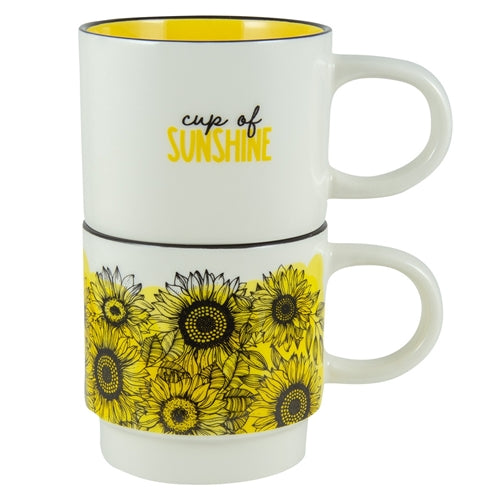 Ceramic Mug - Cup Of Sunshine Stackable Two Piece Set