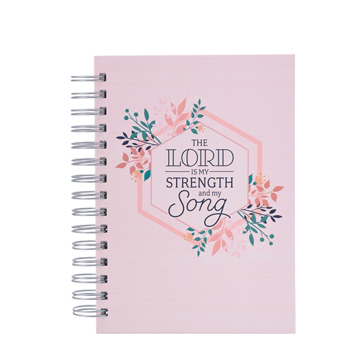 Hardcover Wirebound Journal -The Lord Is My Strength Psalm 118 vs14