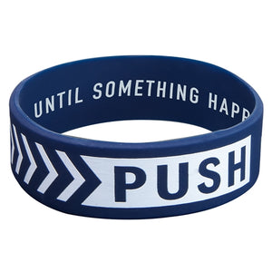 Silicone Wristband - Pray Until Something Happens Blue