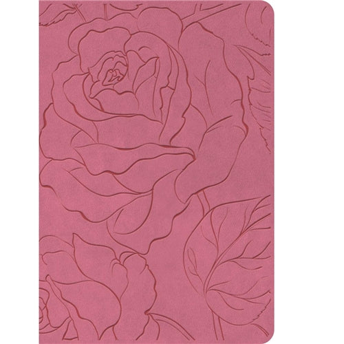 Bible -NLT Pink Rose Imitation Leather Premium Value Filament Compact Bible