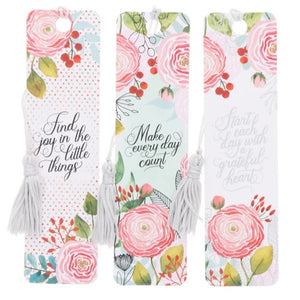 Bookmark With Tassel -Start Each Day with a Grateful Heart each