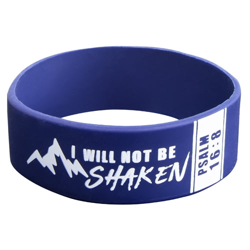 Silicone Wristband - I Will Not Be Shaken Blue