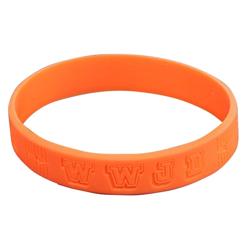 Silicone Wristband - WWJD Orange