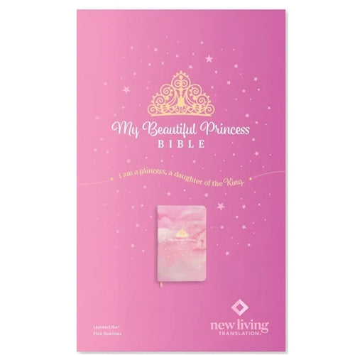 NLT Bible - Pink Sparkles Imitation Leather My Beautiful Princess Bible