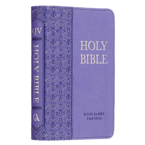 KJV Mini Pocket Bible Purple Faux Leather