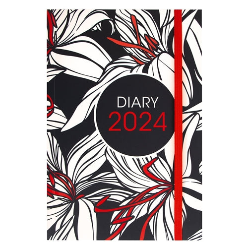 2024 A5 Daily Planner - Lilies - Paperback
