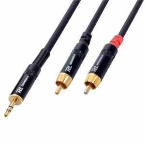 CABLE - Signal Lead 3.5 Jack (stereo) - 2x RCA M 3M