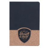 Faux Leather Journal - The Lord Is My Strength and Shield, I Trust Him