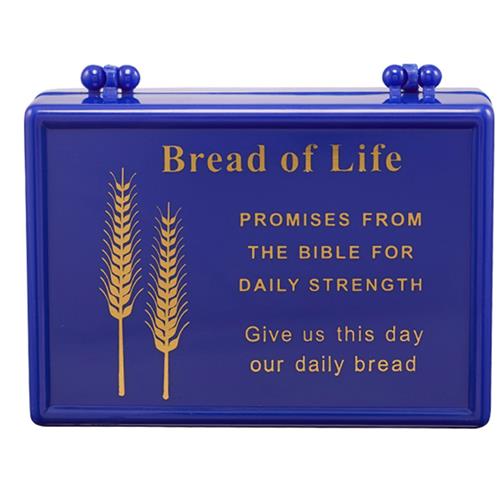 Plastic Boxed Cards -Bread Of Life Scripture Cards Blue