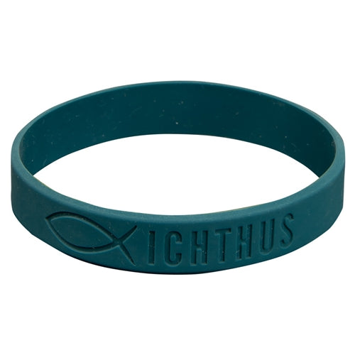 Silicone Wristband - Ichthus Teal
