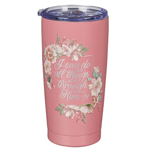 Stainless Steel Travel Mug -  I Can Do All Things Through Him