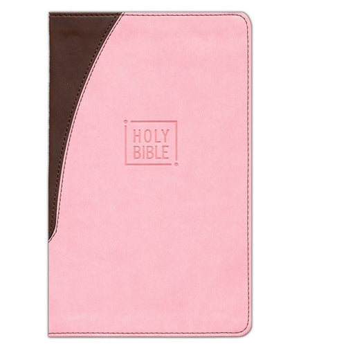 Bible -NIV Pink / Brown Imitation Leather Premium Gift Bible Red Letter Comfort Print