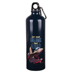 Aluminium Water Bottle with Carabiner - Let Your Dreams Take Flight