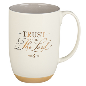 Ceramic Mug - Trust In The Lord Light Grey Interior