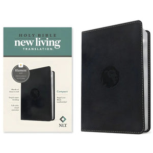 NLT Compact Bible - Black Imitation Leather Filament Bible