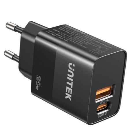 Unitek -20w 2-Port Wall Charger (P1124ABK01-EU)