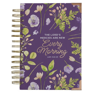 Hardcover Wirebound Journal - The Lord's Mercies are New Every Morning Purple