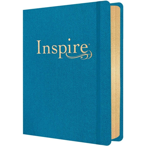 NLT Blue Faux Leather Hardcover Inspire Bible