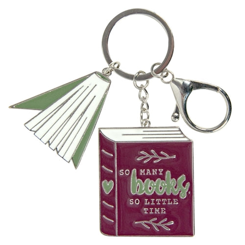 Metal Keyring - So Many Books, So Little Time