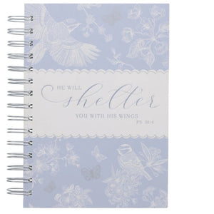 Wirebound Journal -He will Shelter You with His Wings Hardcover