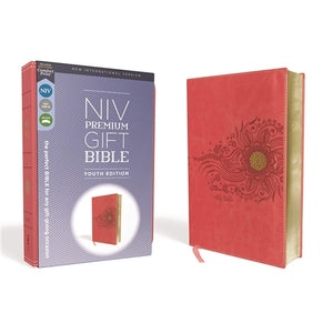 Bible -NIV Premium Gift Bible Youth Red Letter Coral (Comfort Print)(Imitation Leather)